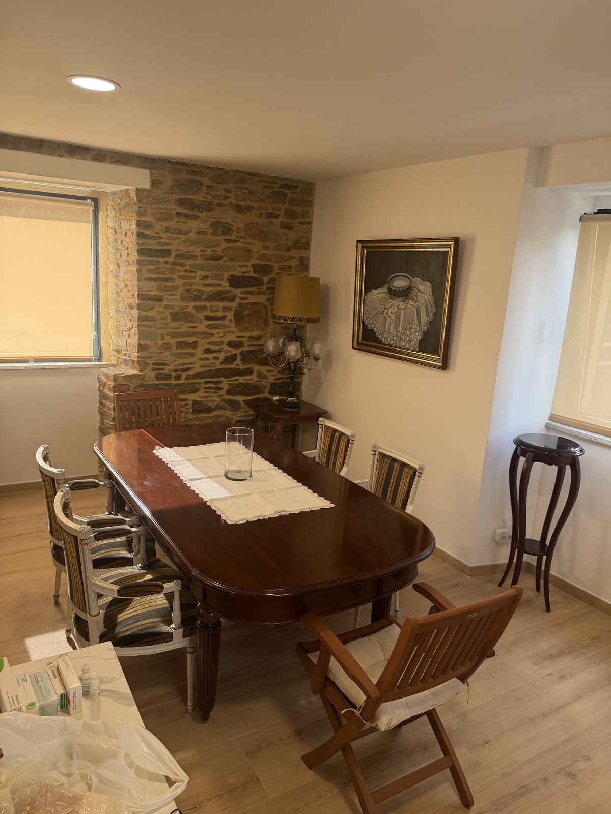 Comedor con mesa extensible para ocho